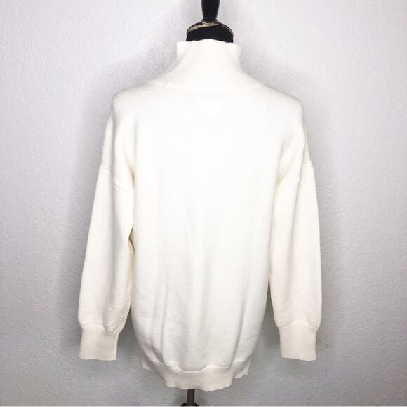 Anthropologie Maeve cream mock turtleneck sweater size Small - Picture 16 of 16
